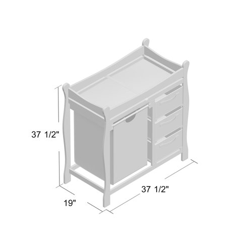Harriet Bee Changing Table with Pad and with Baskets & Reviews Wayfair